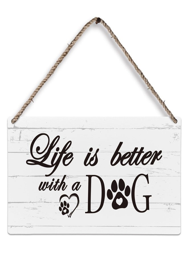 Huester Dog Plaque Sign - Dog Decor for Home, Wall Hanging, 12x6 inches - Image 1
